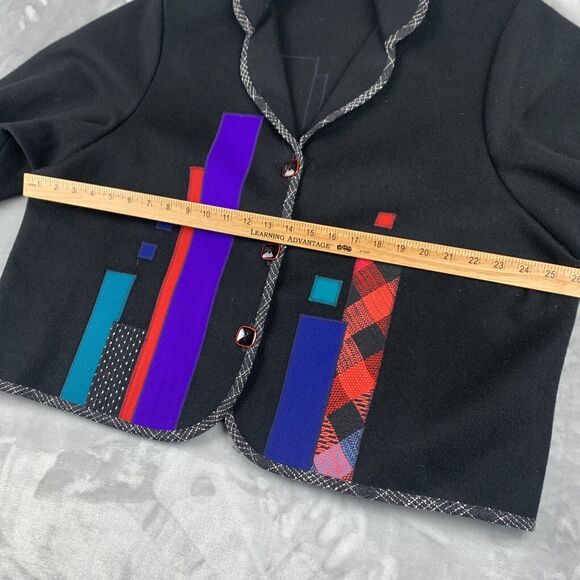 Lynn Murray Wool Jacket Women's 3XL Abstract Art Topper Button Up Coat (0593) - Picture 9 of 10